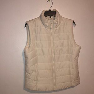 white puffer vest